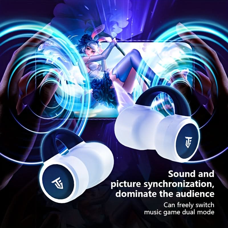Wireless 5.3 Earbuds with Clip-On Design, Hi-Fi Stereo Sound