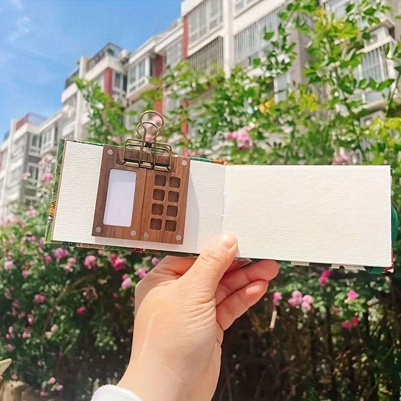 Handcrafted Mini Paint Box with 8 Compartments – Walnut Wood Design for Nail Art