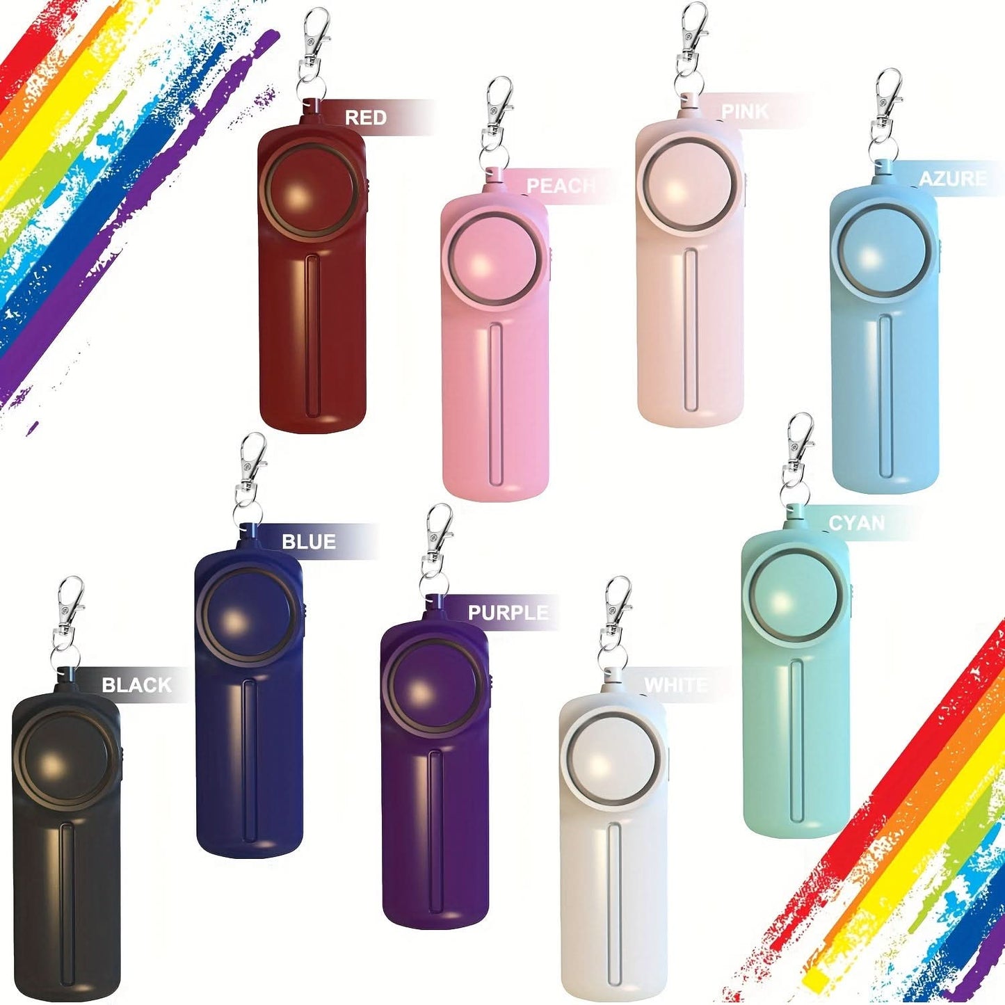 130dB Personal Safety Alarm Keychain with Light