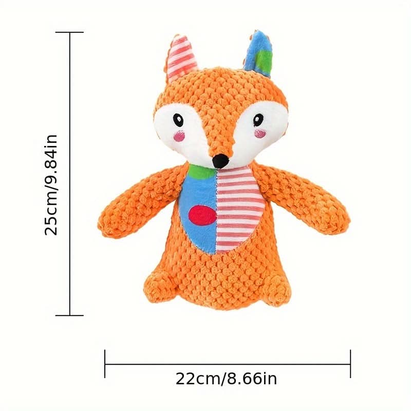Squeaky Dog Toys Assortment with Crinkle Paper – Plush Animal Stuffed Toy