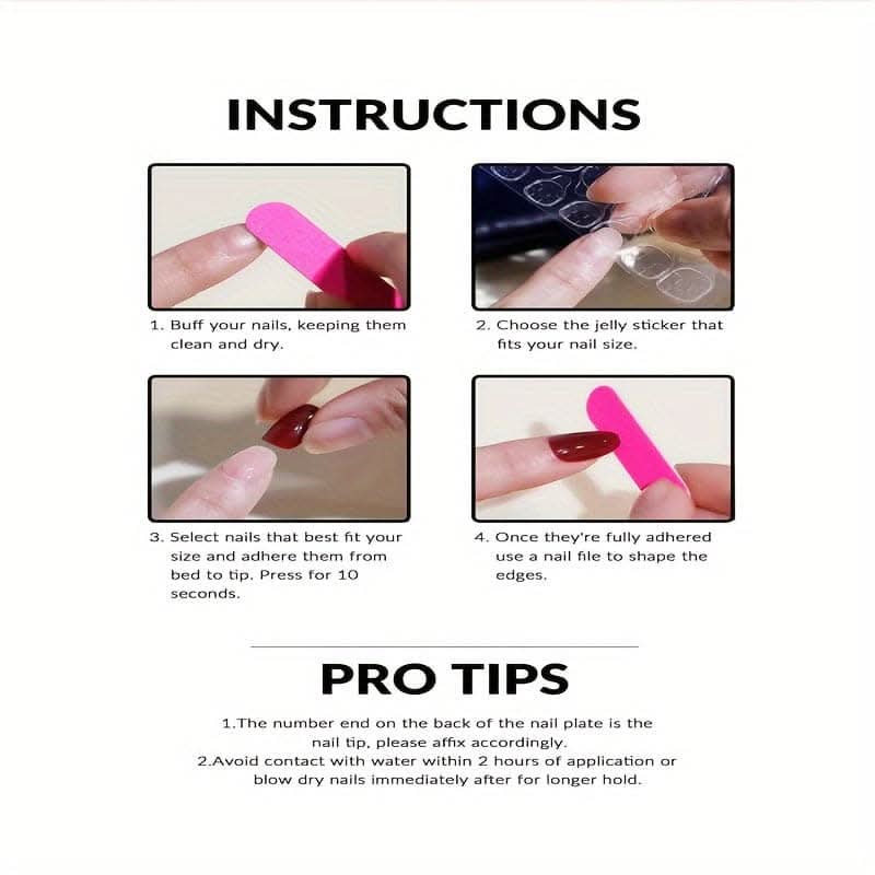 24pcs Glossy Pinkish Press-On Nails – Long Square with Elegant Glitter