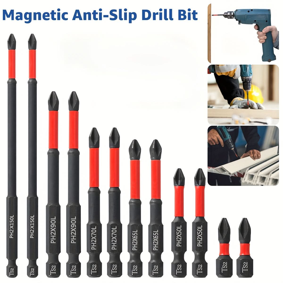 10-Piece Magnetic Drill Bit Set
