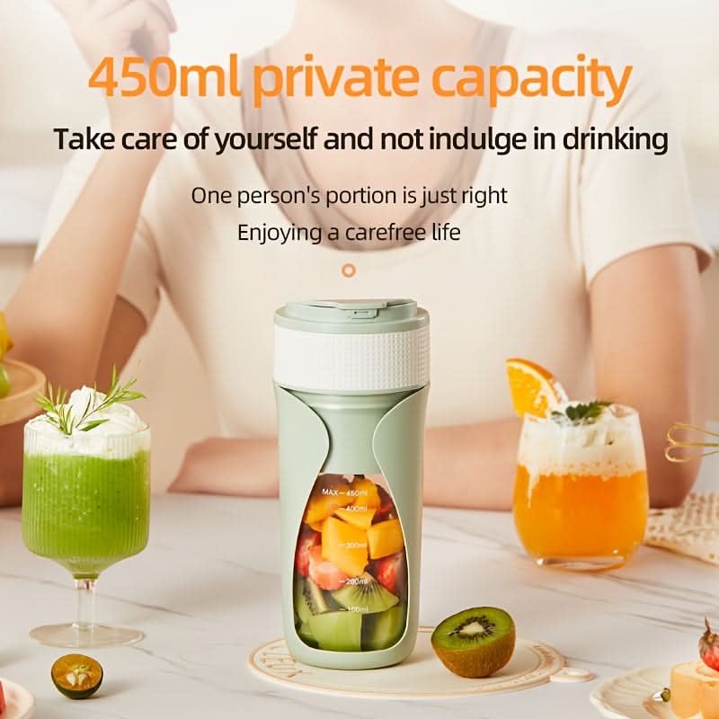 Portable 3-in-1 Blender and Juicer – USB Rechargeable with Digital Display