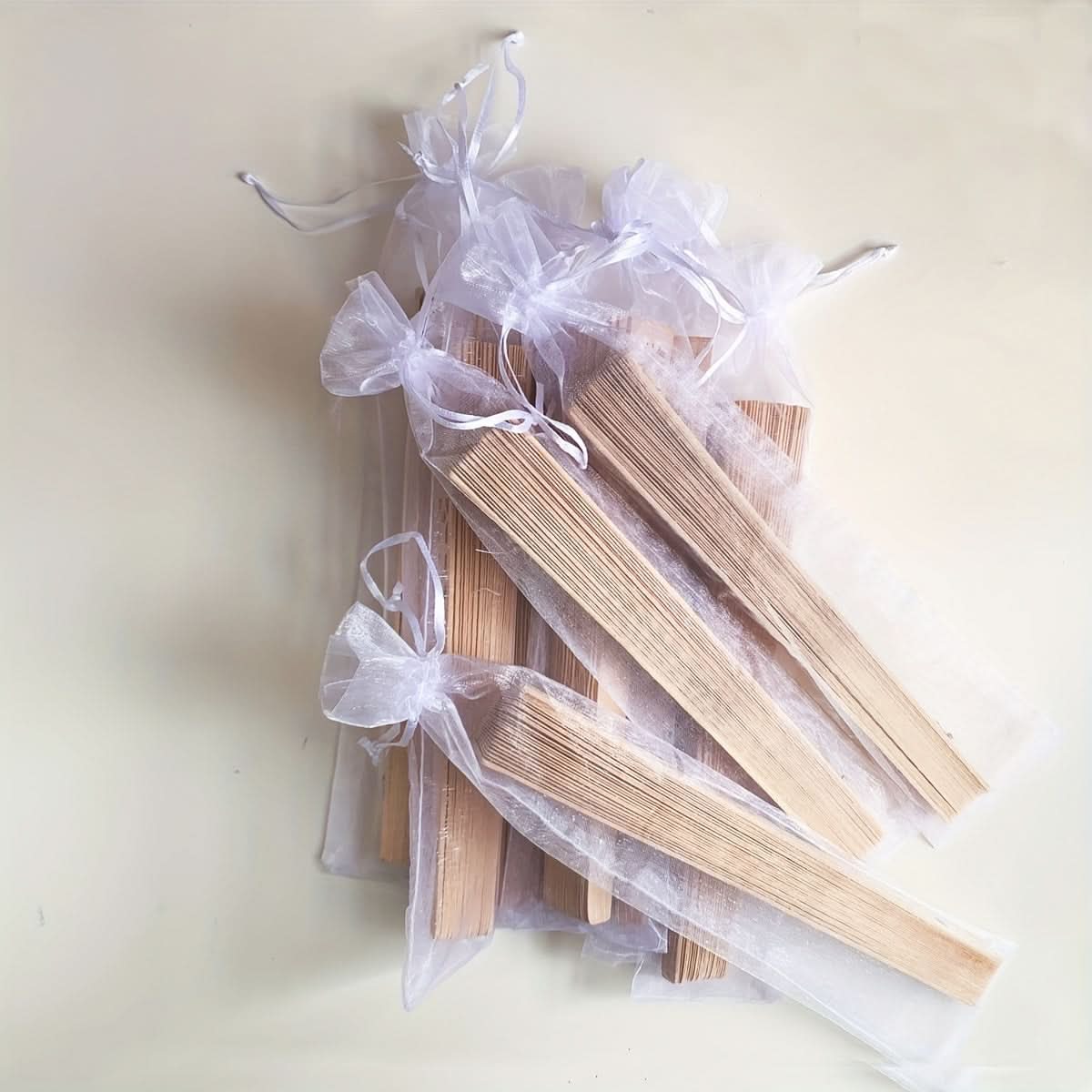 Elegant Wooden Hand Fans – Wedding Favors