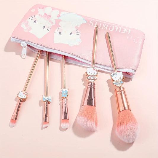 Sanrio 5-Piece Cute Kitty Makeup Brush Set