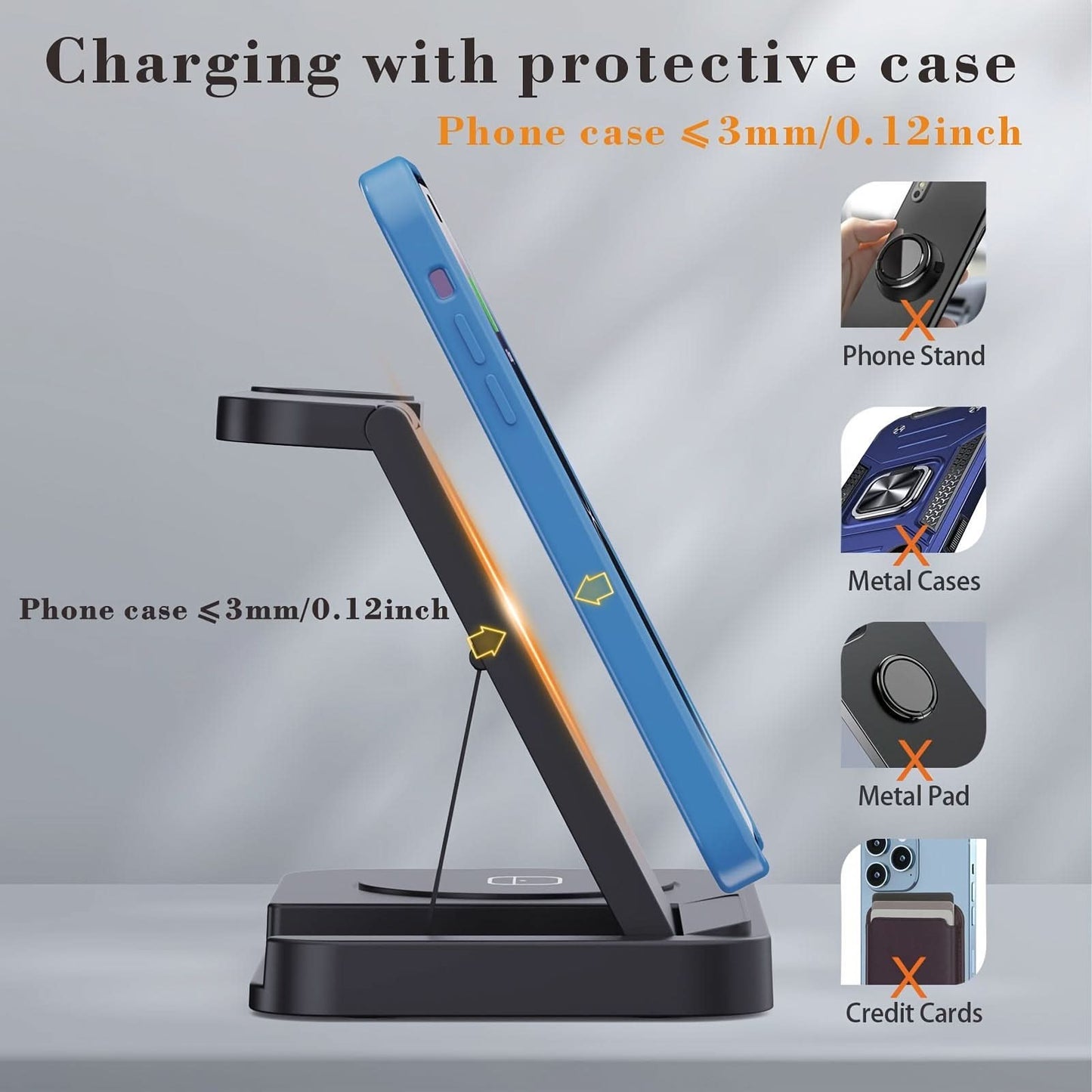 4-in-1 Foldable Wireless Charging Station for Samsung Devices