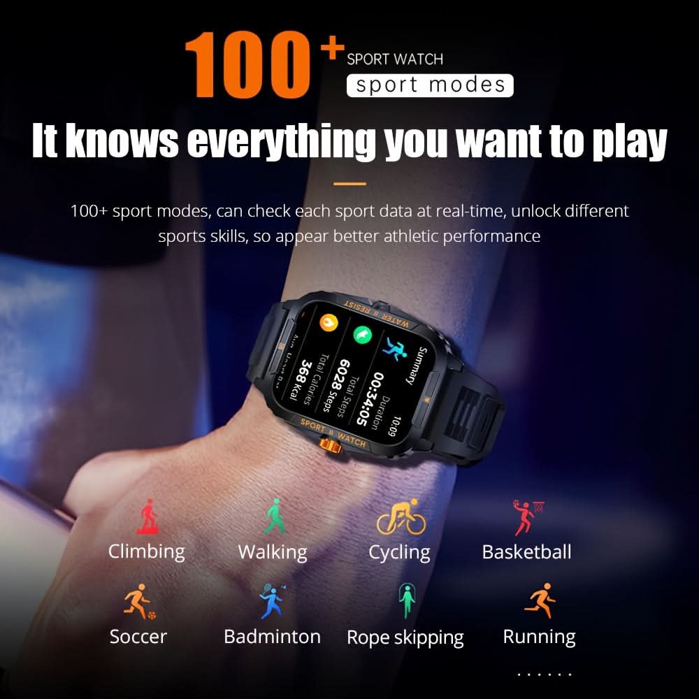 Large 1.96" HD Screen Smartwatch for Men