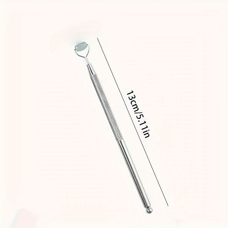 Stainless Steel Jade Facial Roller – Manual Scraping Massage Tool for Skin Care