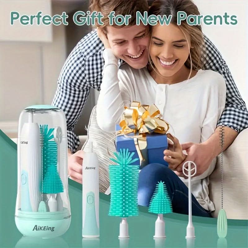 Electric Bottle Brush with UV Sterilization, Multifunctional Cleaning Cup Set