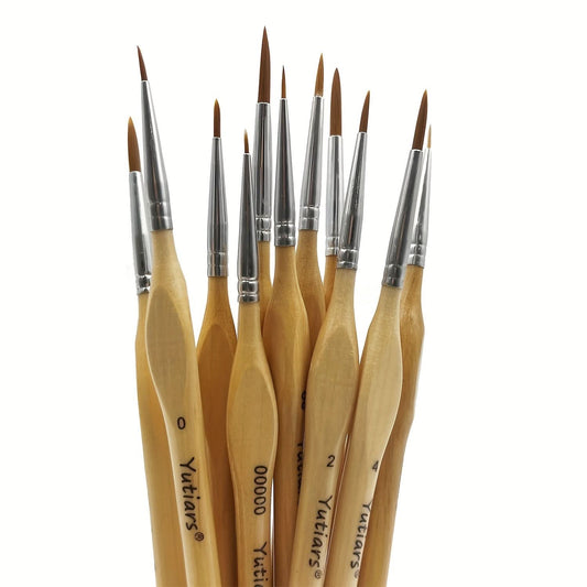 11-Piece Miniature Detail Paint Brush Set