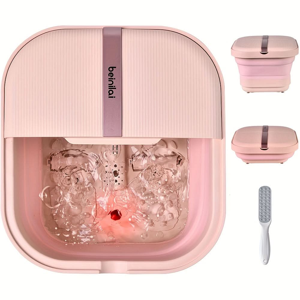 Collapsible Foot Spa Massager with Heater & Bubbles