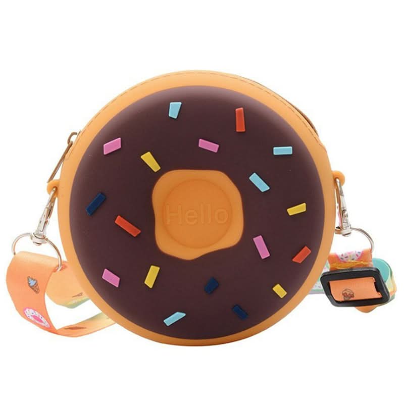 Donut-Shaped Girls' Coin Purse Shoulder Bag