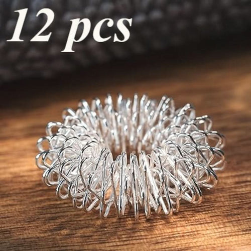 12-Pack Finger Massage Rings for Stress Relief & Sensory Stimulation