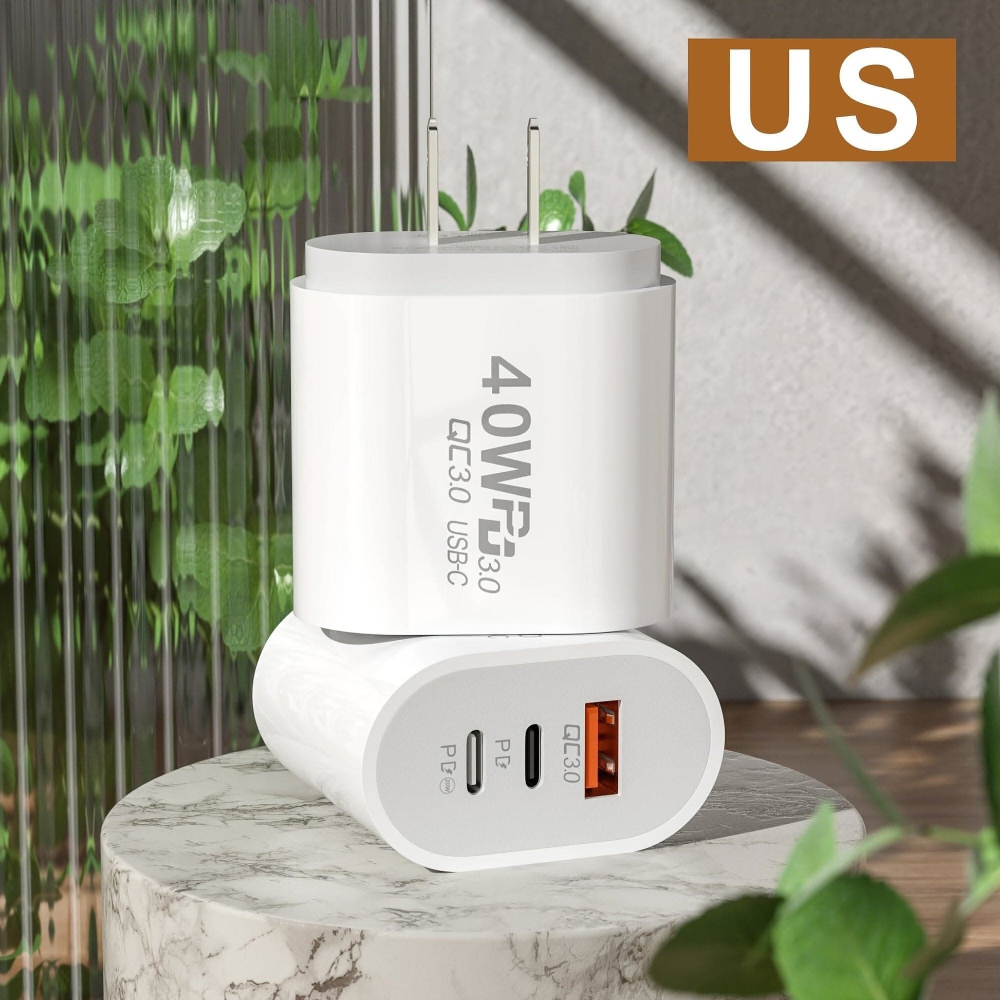 40W USB-C Fast Charger – PD & QC 3.0 Compatible