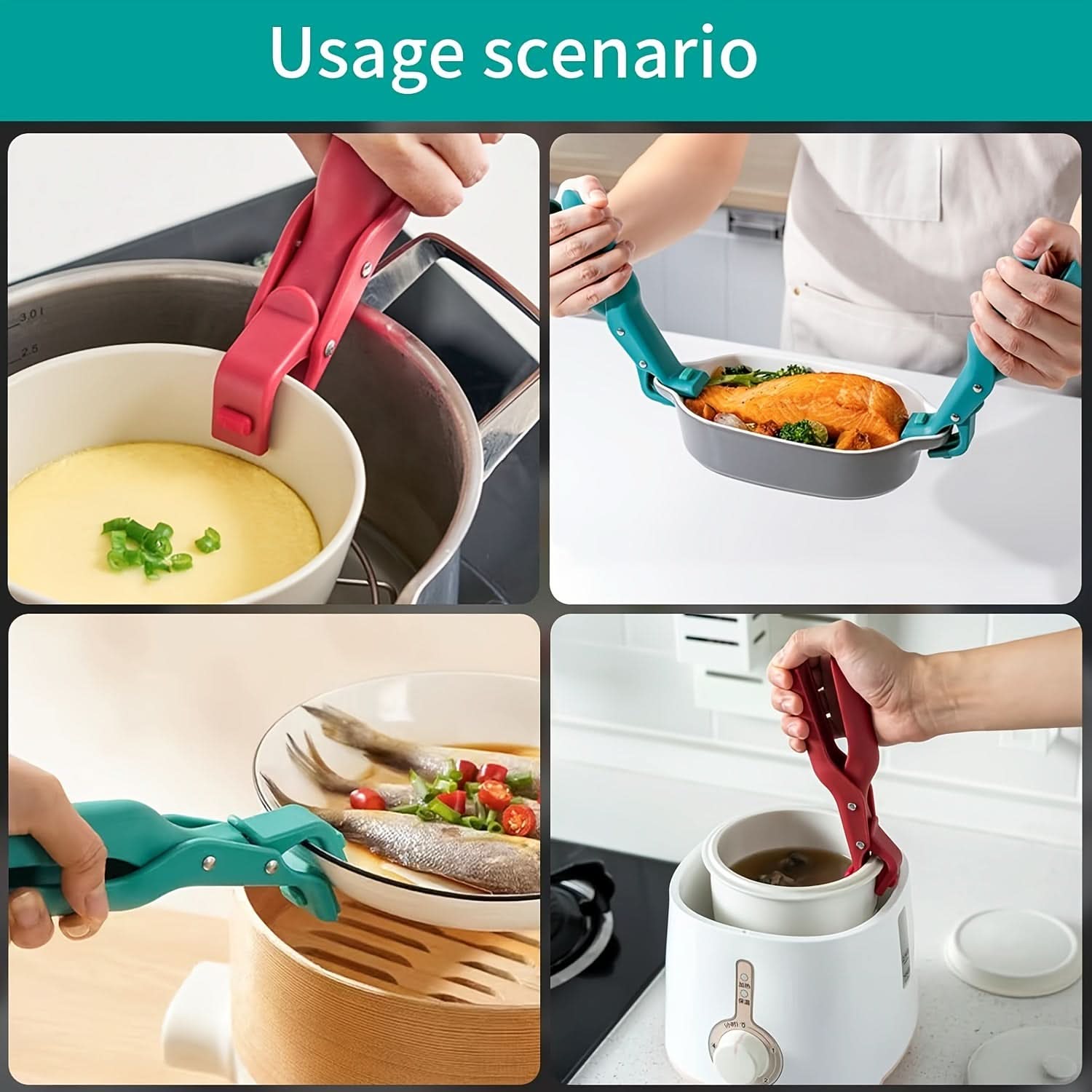 Pack 2-pcs. Silicone Anti-Scald Bowl Clips
