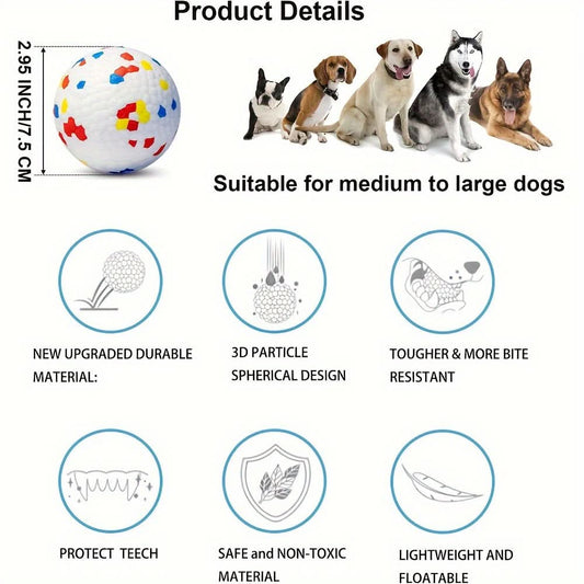 Durable Bouncy Chew Ball – Tough Dog Toy for Aggressive Chewers