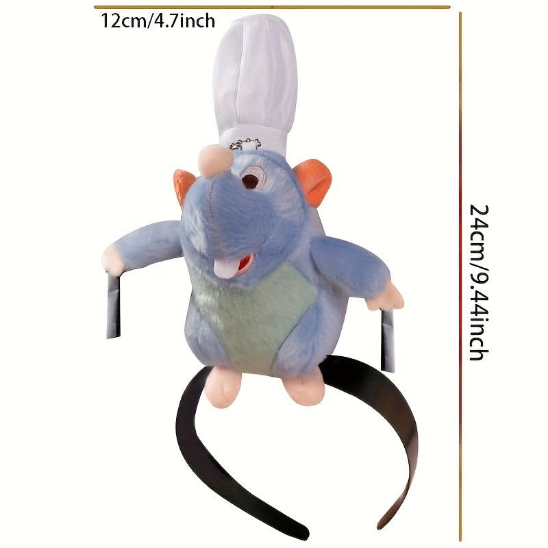 Cartoon Mouse Plush Headband for Women & Girls