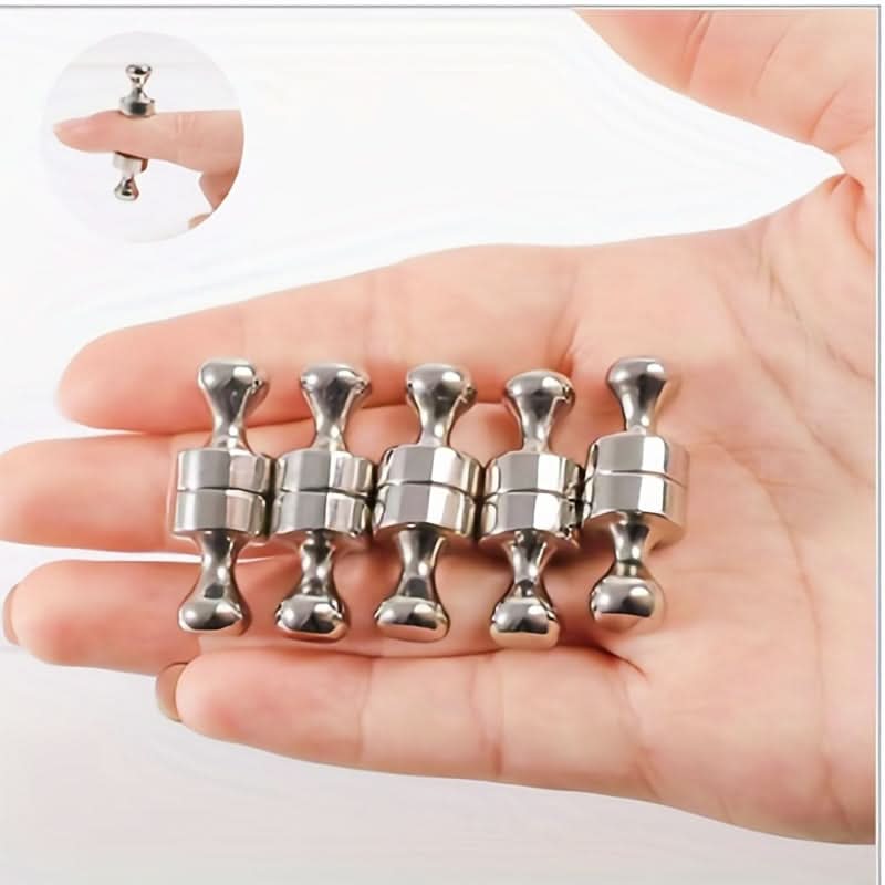 10-Pack I-Shaped Magnetic Pushpins for Documents