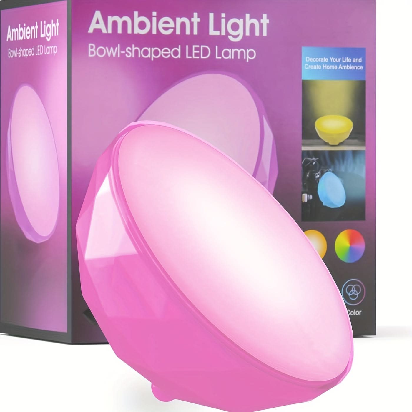 Dimmable RGB LED Mood Lamp with Remote Control