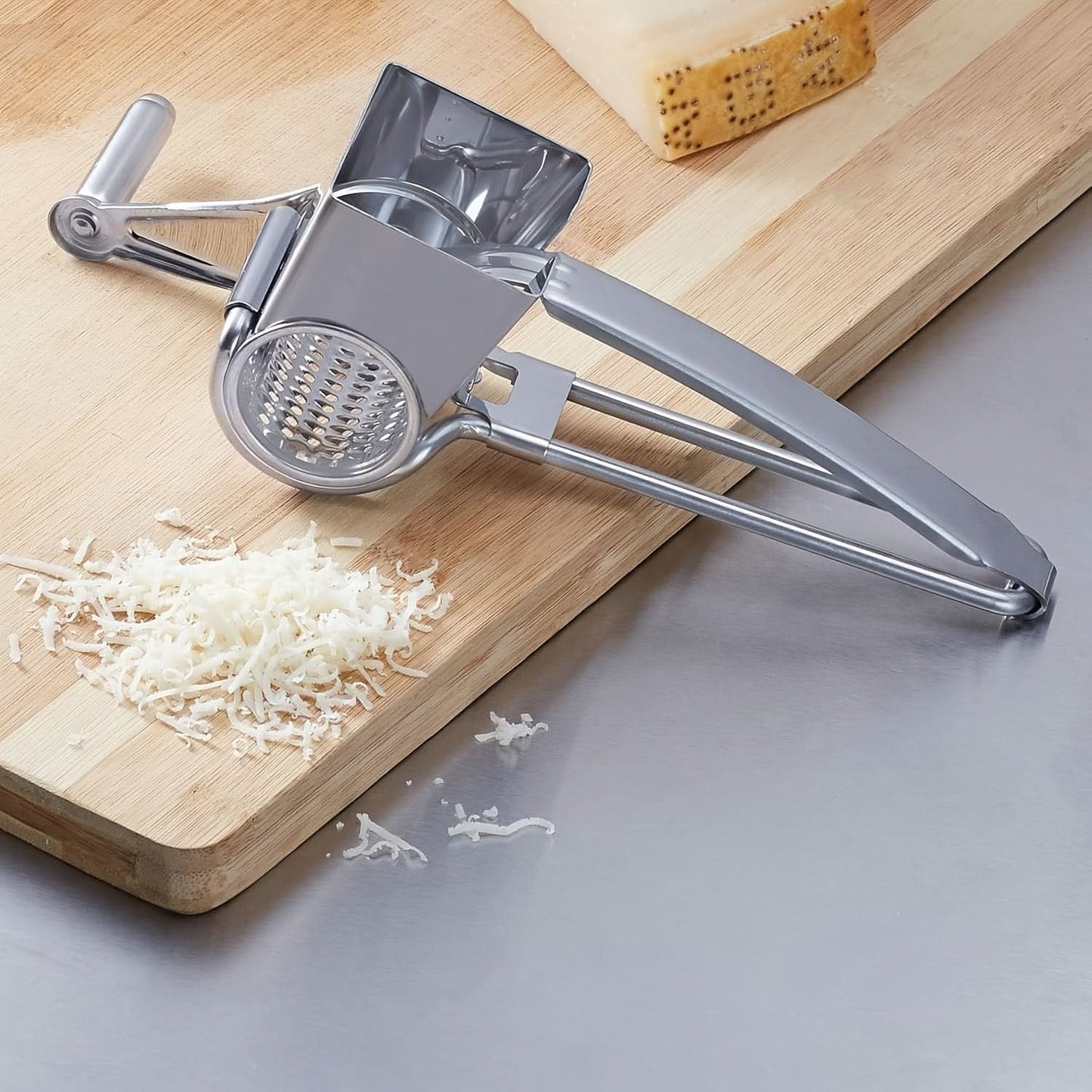 Stainless Steel Rotary Cheese Grater - Dishwasher Safe