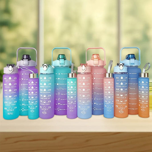 3-Piece BPA-Free Inspirational Water Bottle Set
