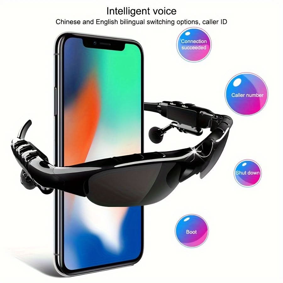 Smart Driving Glasses with Stereo Wireless Headphones – Music on the Move