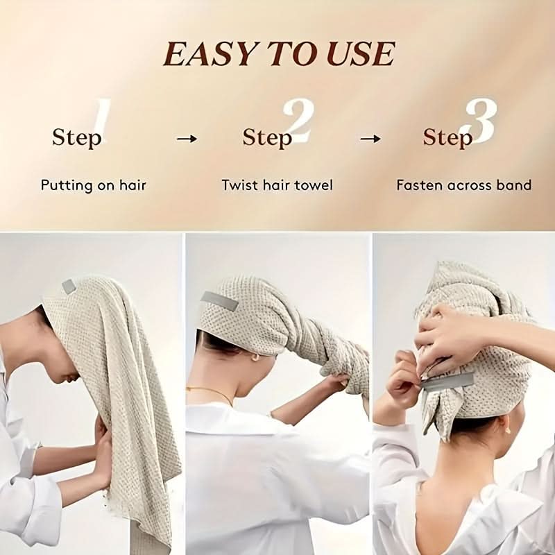 Luxurious Quick-Dry Hair Turban Wrap