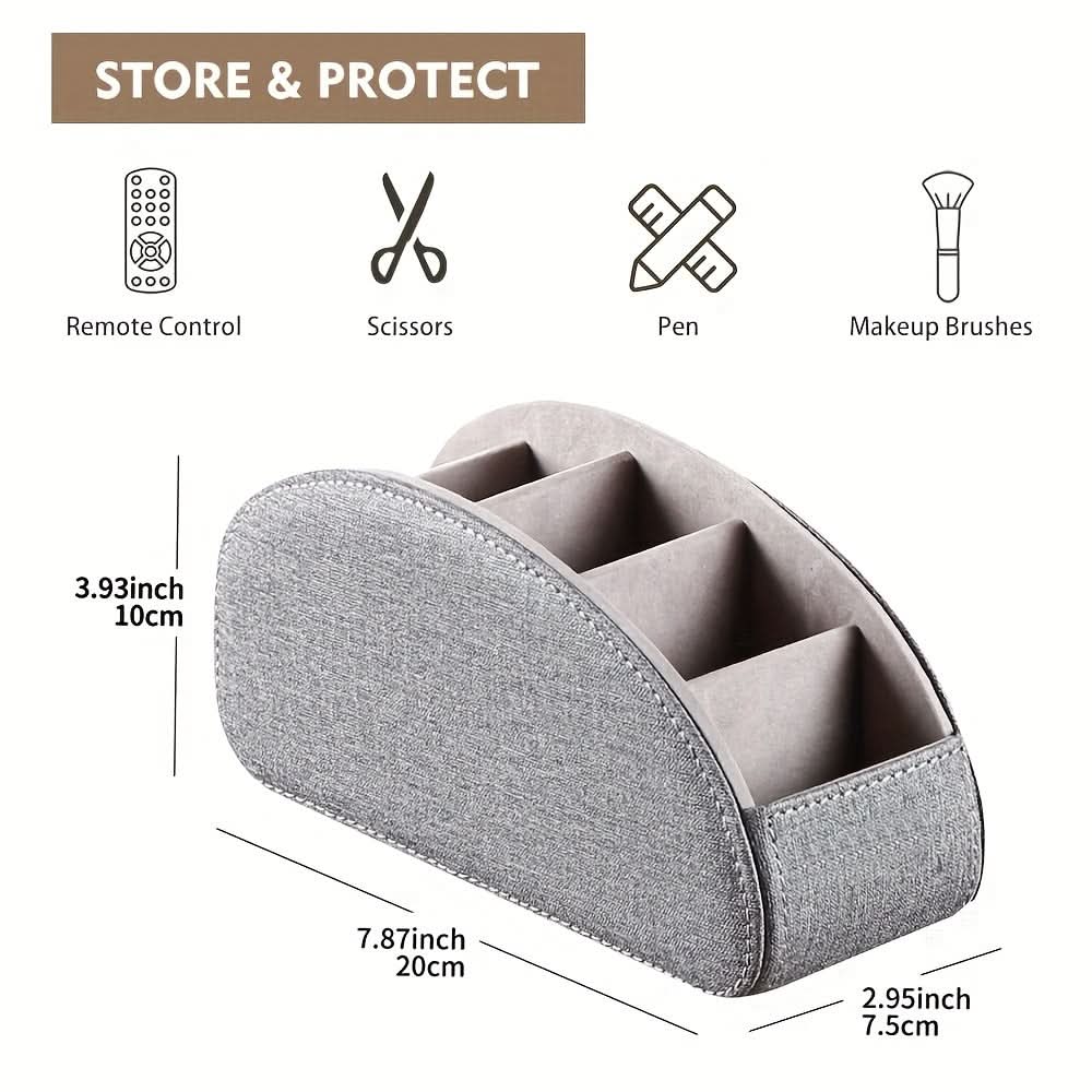 Luxurious PU Leather Remote Control Organizer