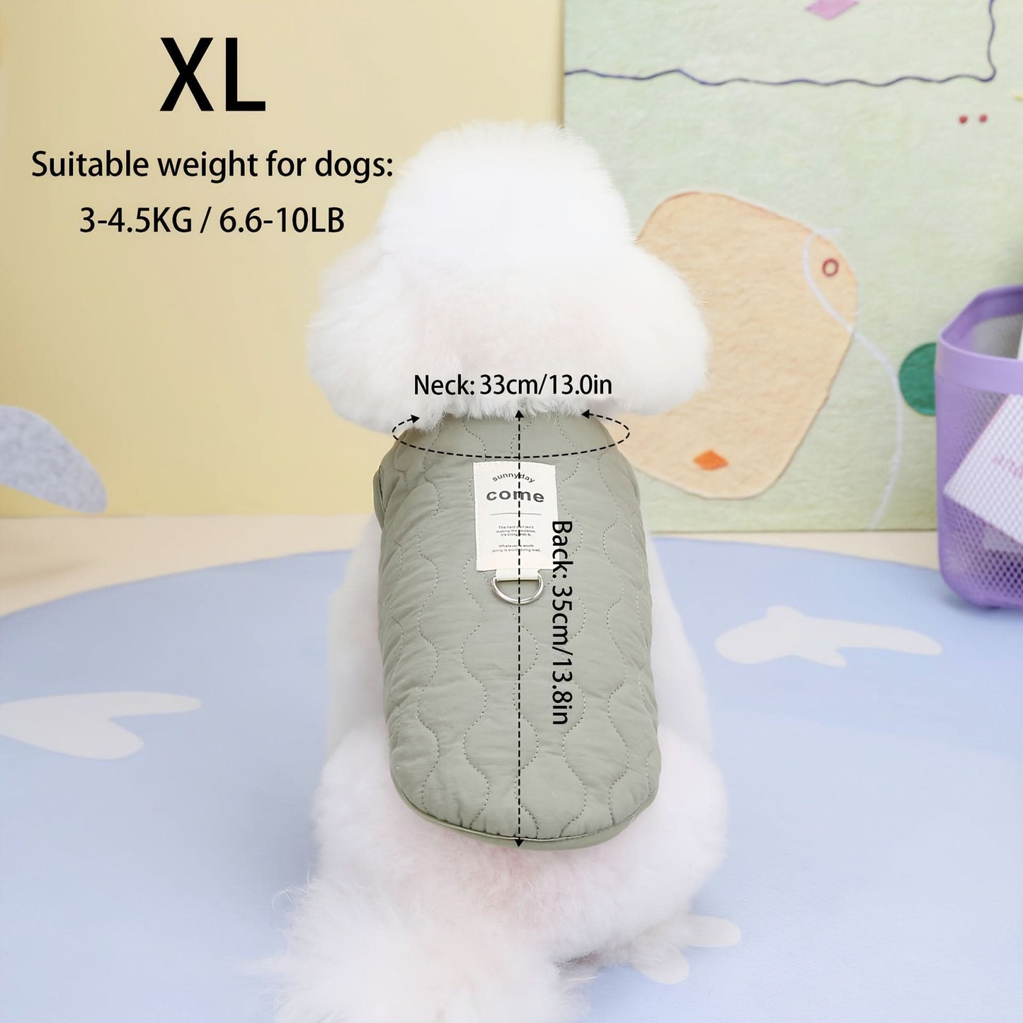 Cozy Winter Pet Vest for Small Dogs & Cats