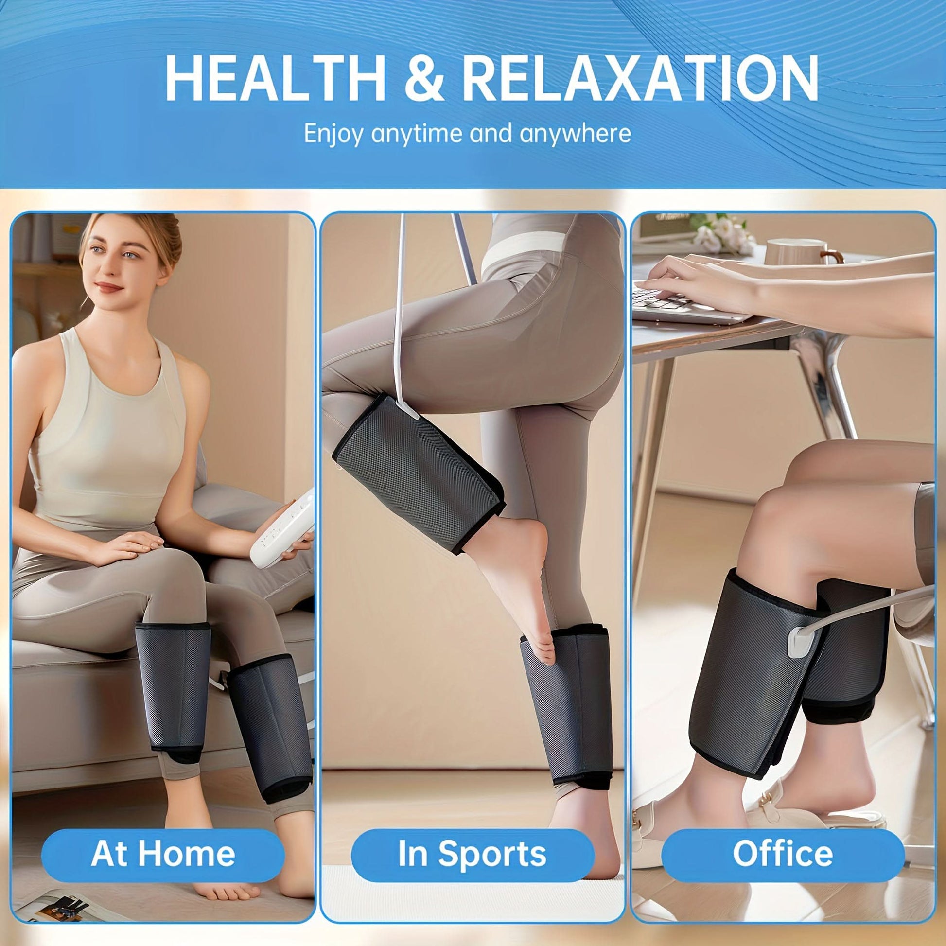 Air Compression Leg Massager for Circulation