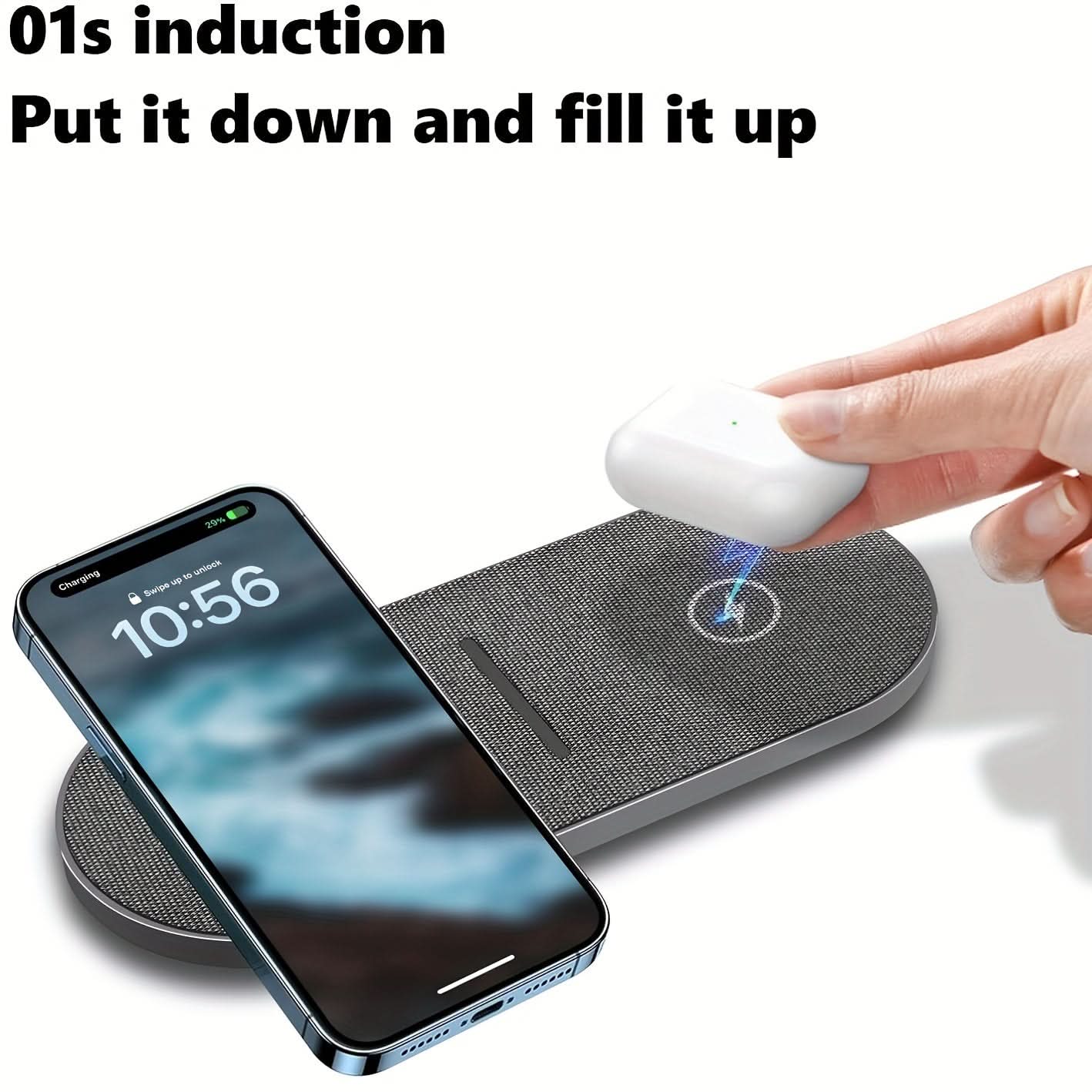 2-in-1 Dual Wireless Charger Pad – Fast Charging Station