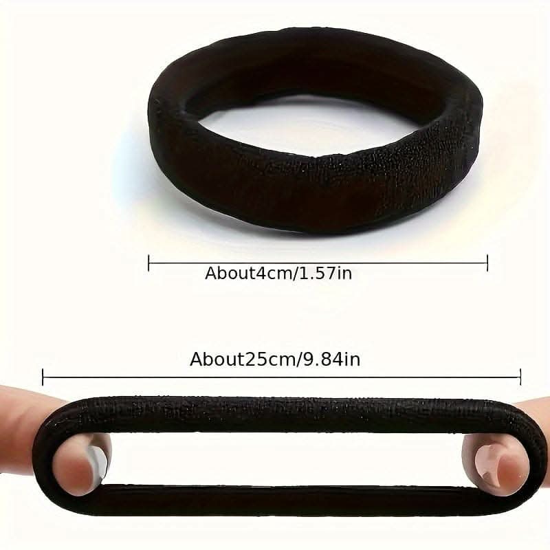 Black High Elastic Hair Bands – Seamless Ponytail Head Ropes