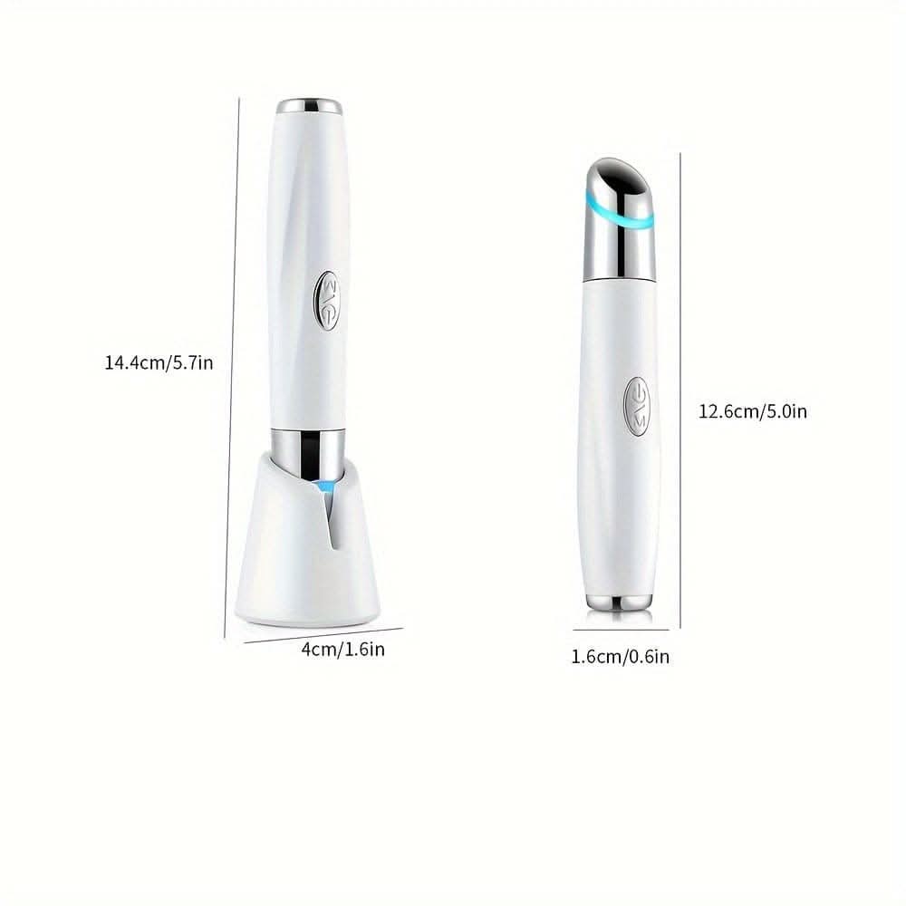 Rechargeable Eye Massager Wand – Heated Vibration Facial Tool for Skin Care