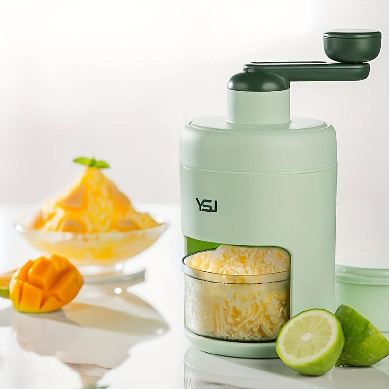 Stainless Steel Manual Ice Shaver – Portable Snow Cone & Slushie Maker