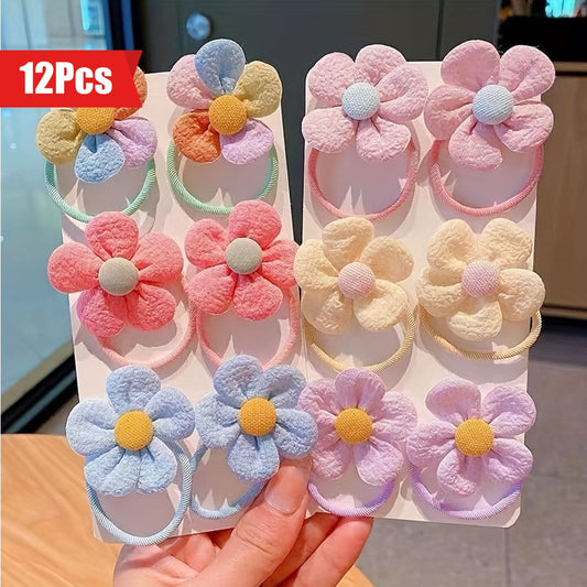 Floral Hair Ties for Girls – Cute