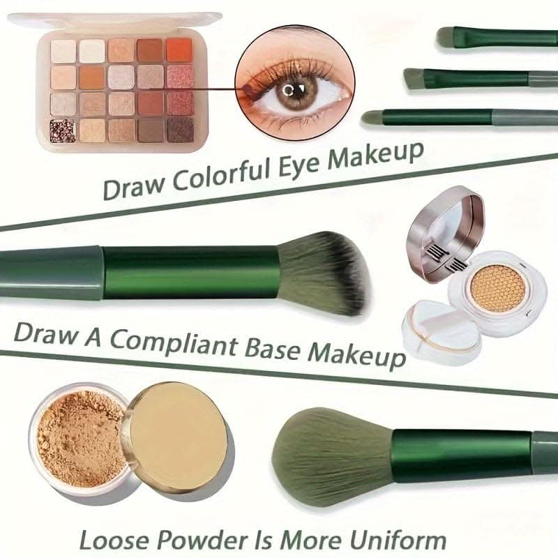 13 Pcs Soft Makeup Brushes For Foundation Blending, Eye Shadow Application