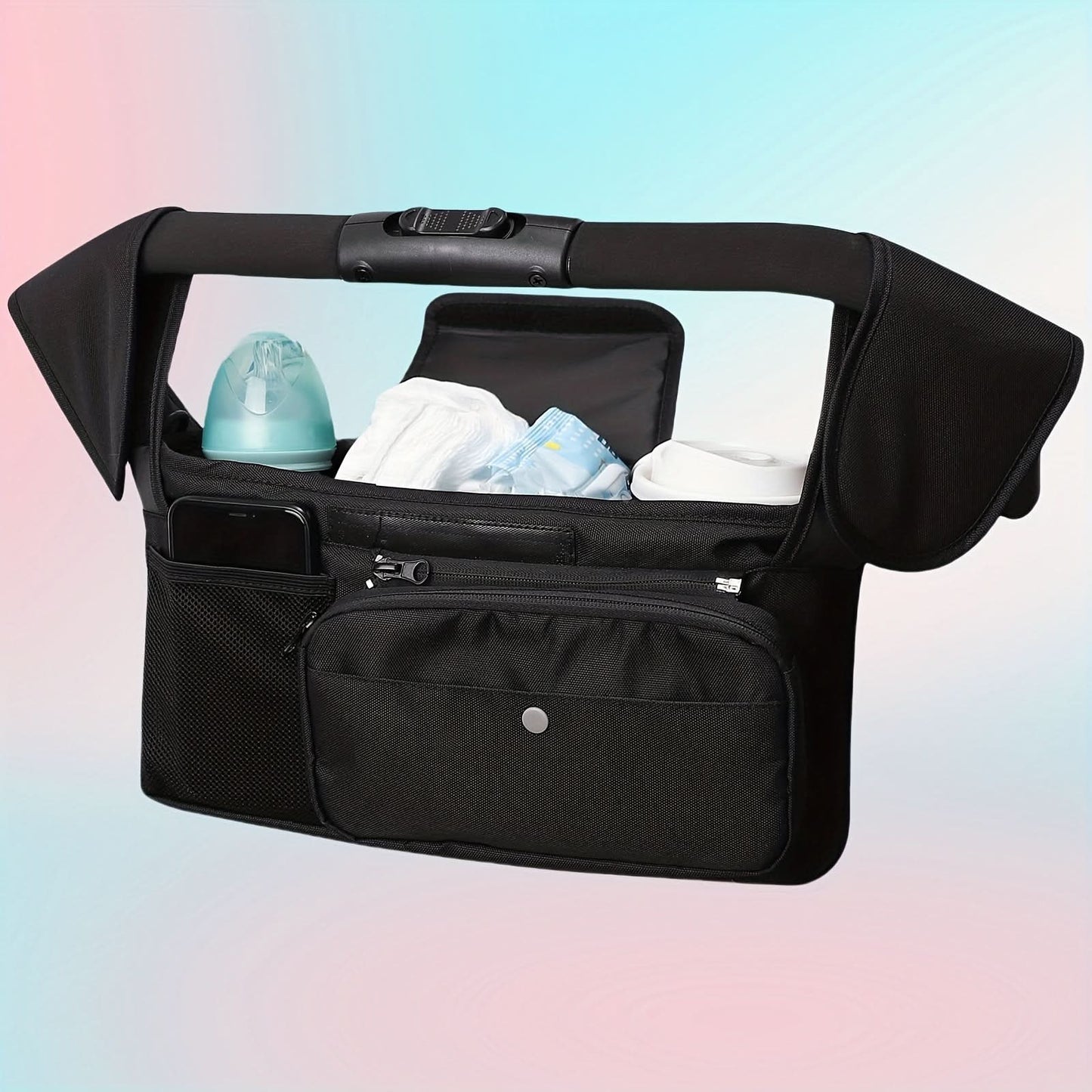 Waterproof Diaper and Bottle Bag for Strollers Organizer