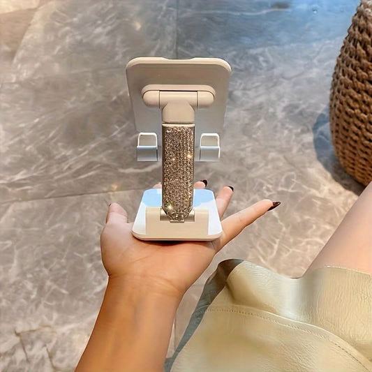 Folding Rhinestone Mobile Phone Stand Holder
