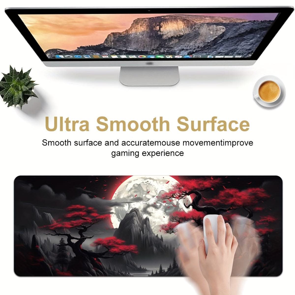 Lunar Eclipse Gaming Desk Mat - Large Mouse Pad