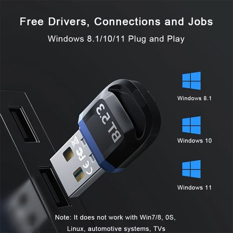 USB Bluetooth 5.3 Adapter for Audio & PC