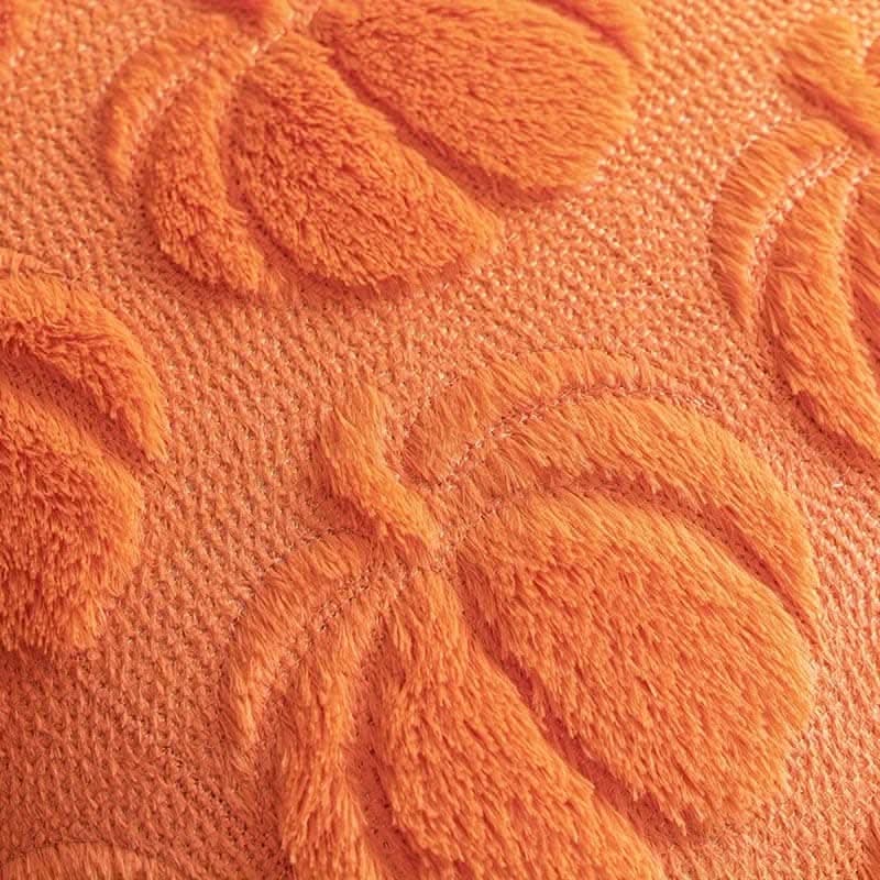 Chic Pumpkin Geometric Wool Cushion Cover