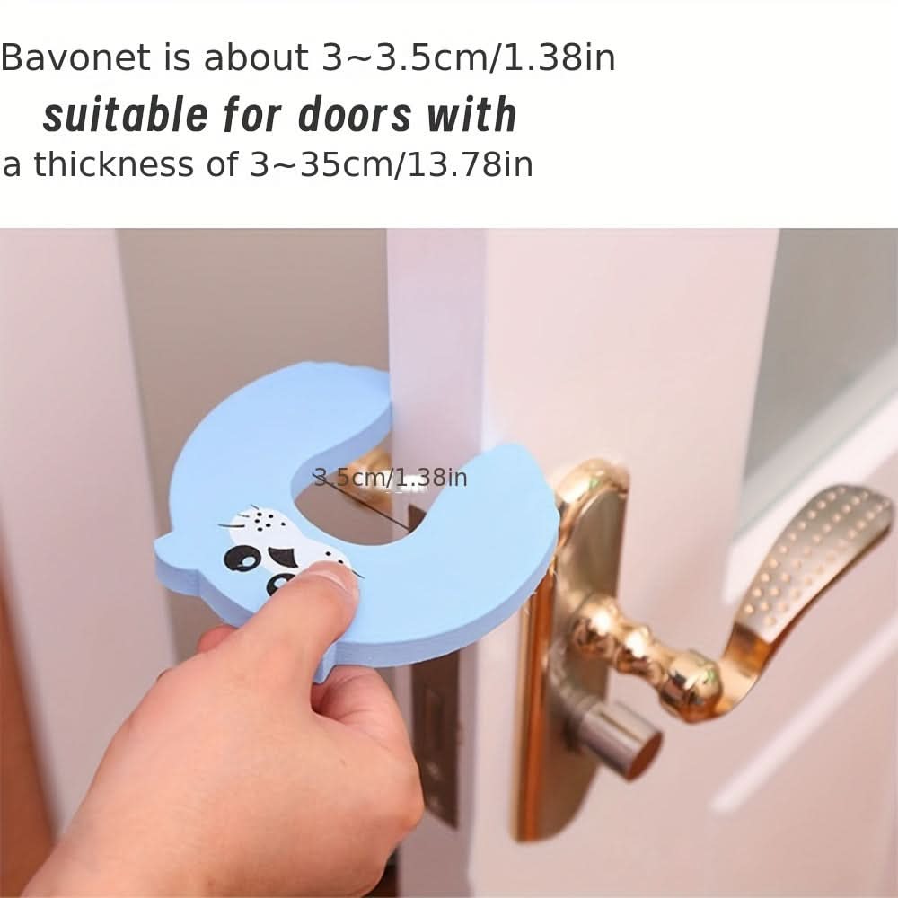 2 pc Anti-Pinch Door Stopper for Kids – Cartoon Safety Door Clamp