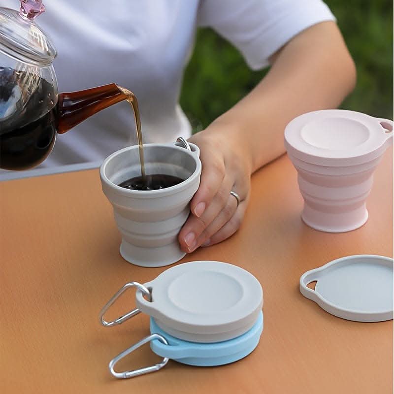 4-Piece Premium Silicone Collapsible Travel Cups