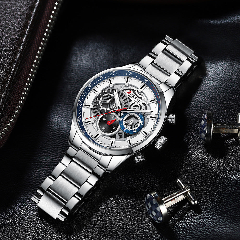 Curren 8391 Chronograph Six-Hand Quartz Watch for men