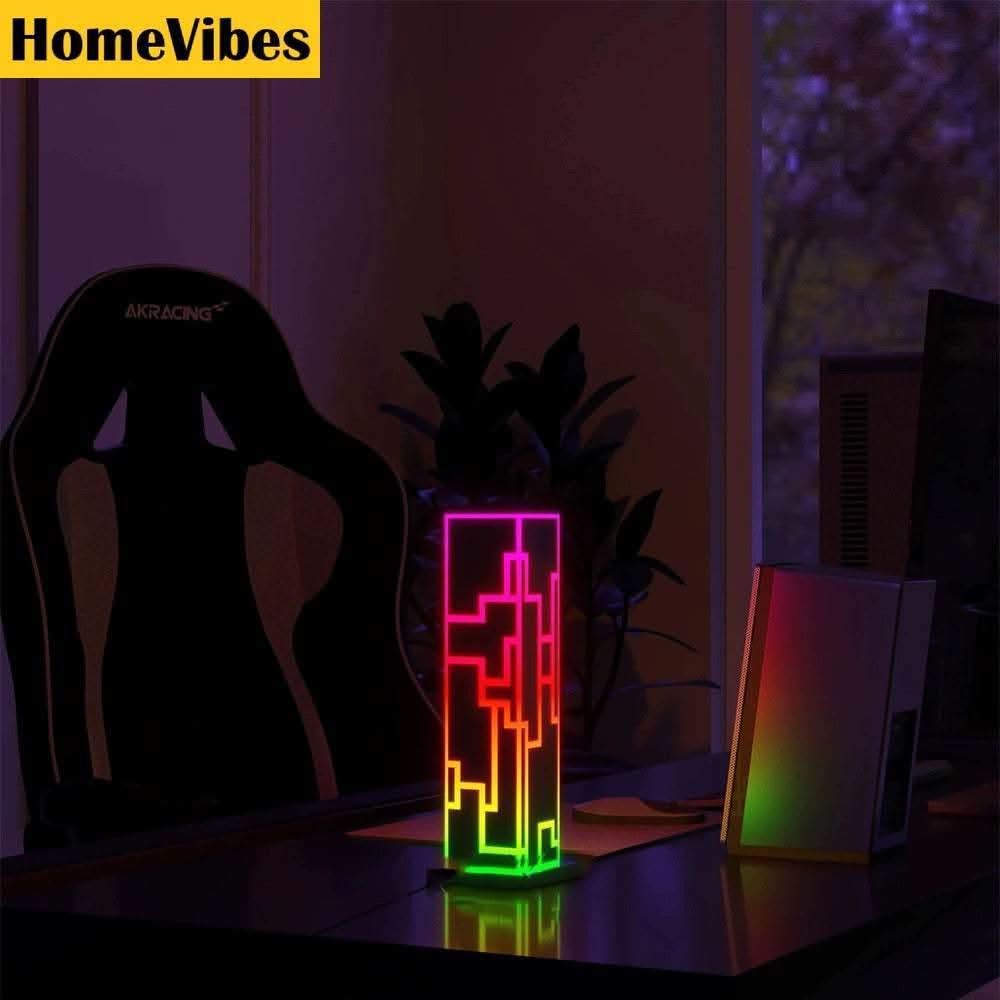 RGB LED Table Lamp - USB Powered, Dimmable Color Changing Night Light