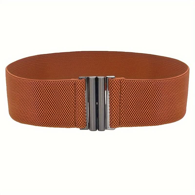 Vintage Leopard Print Elastic Waist Belt for Women