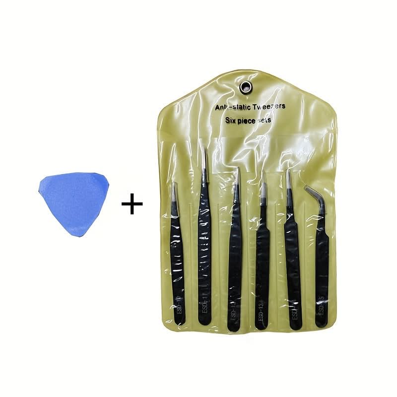 6-Piece Precision Tweezers Set for Phone Repair