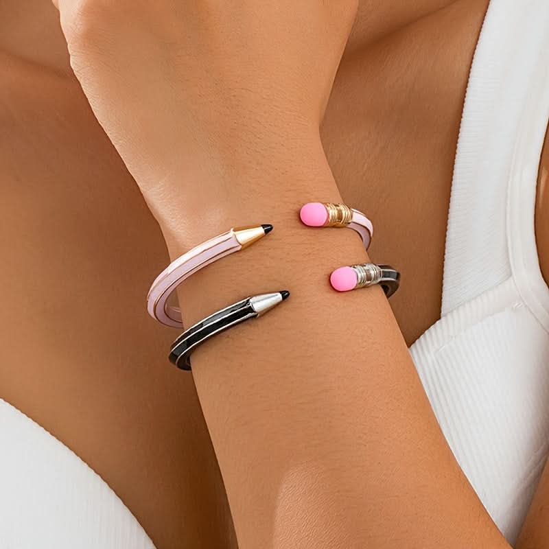 Chic Pencil Design Zinc Alloy Cuff Bracelet