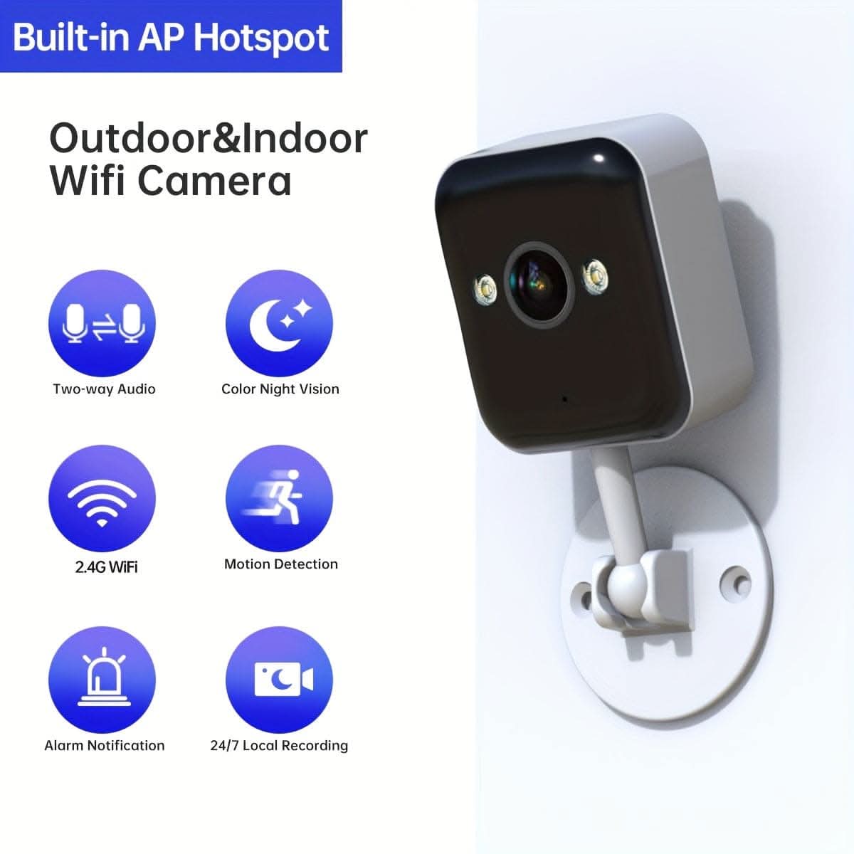 1080P Wireless Security Camera, Two-Way Audio