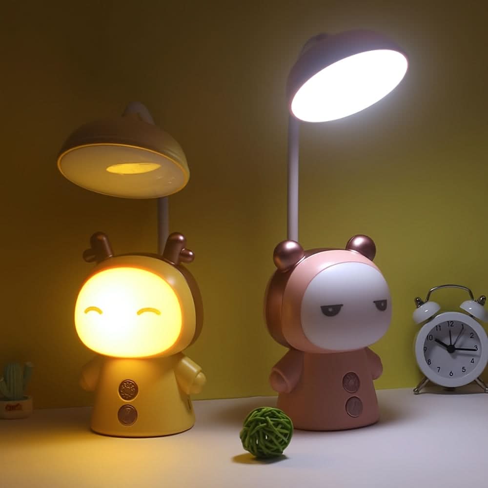 Adorable Doll Table Lamp – Foldable, USB Rechargeable, Dimmable Light